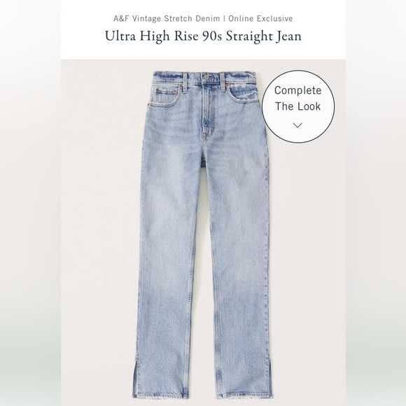 Abercrombie & Fitch Ultra High Rise Straight Jeans - Picture 2 of 2